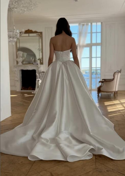 pleated-satin-wedding-dresses-with-detachable-straps-2