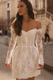 sexy-lace-mini-wedding-dress-with-off-the-shoulder-sleeves-2