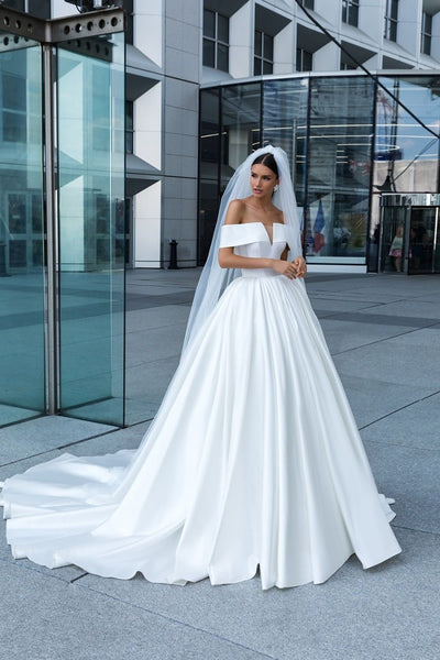 2019-white-satin-wedding-dress-with-off-the-shoulder-1