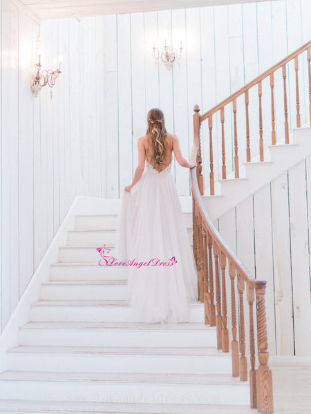 a-line-halter-lace-boho-wedding-dresses