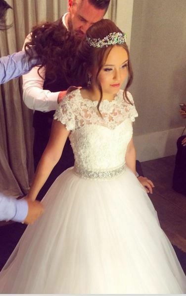 Lace Tulle Skirt Outdoor Wedding Gown Princess Bridal Dresses