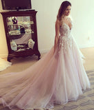 a-line-floral-lace-v-neckline-prom-dresses-with-chapel-train-2