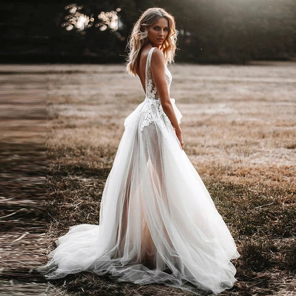 a-line-tulle-bridal-gowns-with-deep-v-neckline-3