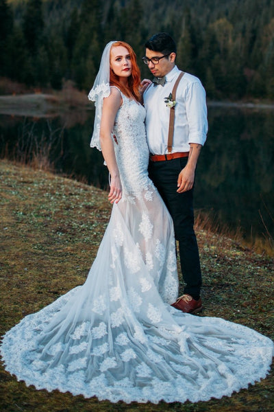 appliques-lace-sheath-wedding-dress-with-sheer-skirt-1