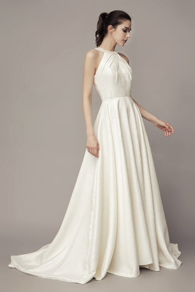 beaded-halter-satin-bridal-gown-with-sweep-train-2