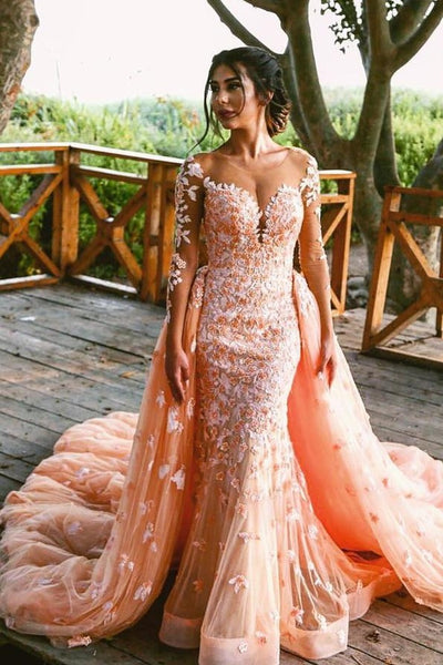 beaded-lace-colored-wedding-dresses-with-long-tulle-overskirt-1