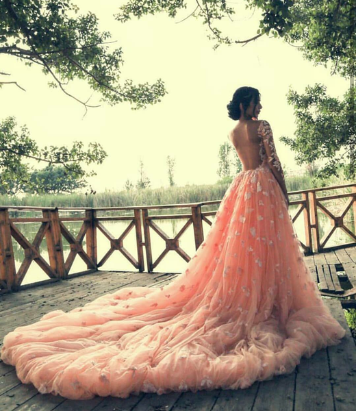 beaded-lace-colored-wedding-dresses-with-long-tulle-overskirt-2