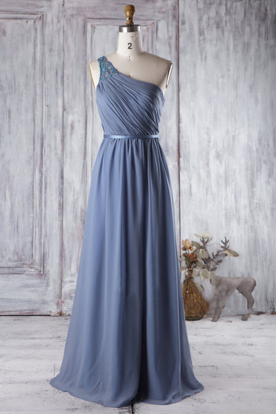 beaded-one-shoulder-blue-bridesmaid-gowns-with-ruched-bodice