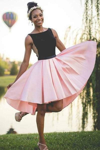Black and pink homecoming dresses on sale