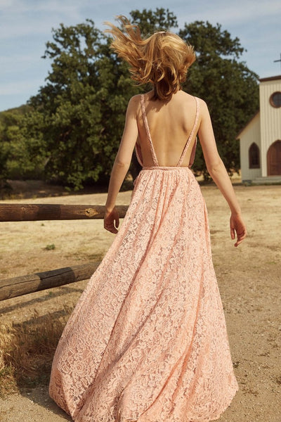 blush-pink-lace-wedding-dresses-boho-style