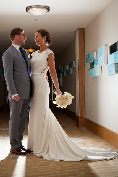 cap-sleeves-lace-crepe-wedding-gown-with-sweep-train-1