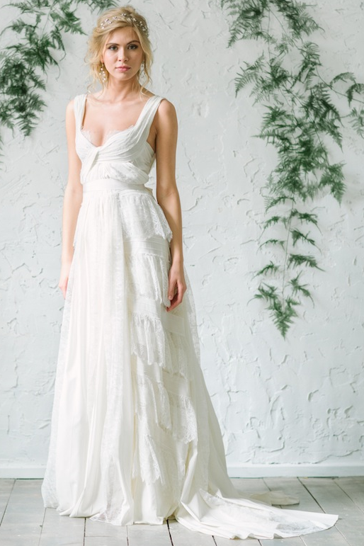 Chiffon and Lace Beach Wedding Dresses 2019