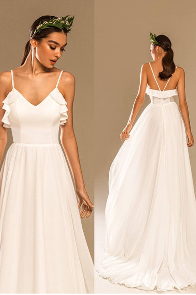 chiffon-long-summer-wedding-dress-with-ruffles-neckline