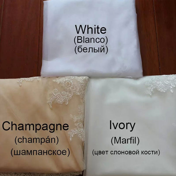 Semi-sheer Tulle Wedding Dresses with Off-the-shoulder Neckline