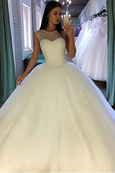 crystals-ball-gown-illusion-neckline-bridal-dress-with-sequin-tulle-skirt-1