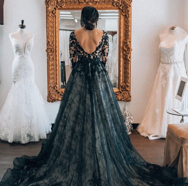 dark-navy-lace-prom-dresses-with-long-sleeves-1