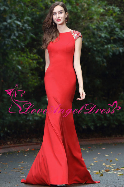 floor-length-slim-satin-red-beaded-evening-prom-dresses-cap-sleeves