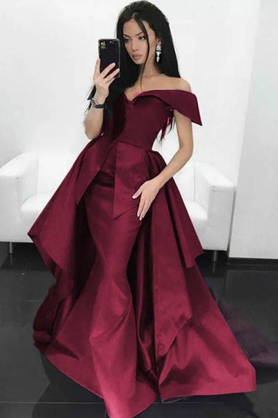 folded-off-the-shoulder-burgundy-prom-dress-with-overskirt