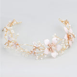 Gold Flower Wedding Headdress Bridal Wedding Hair Accessories