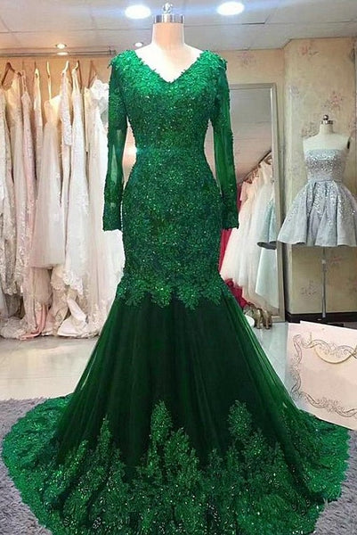 green-beaded-lace-bride-mothers-evening-gown-long-sleeve