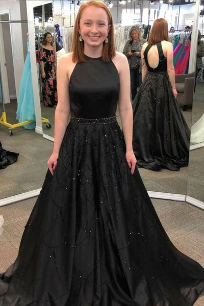 halter-neckline-satin-black-prom-gown-with-beading-skirt-1