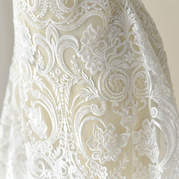 High-end Embroidery Lace Wedding Accessories Diy Clothing Dress Fabric