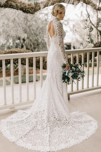 Lace Wedding Dress High Neck Two Piece Wedding Dress: Lace -  Poland