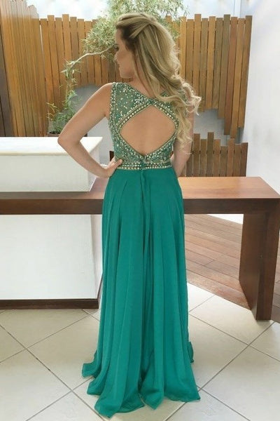 hunter-green-chiffon-evening-dresses-rhinestones-crystals-bodice-1