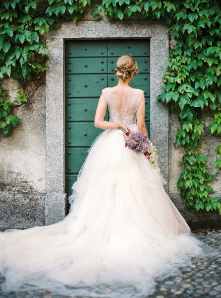 illusion-bodice-lace-ball-gown-wedding-dress-tulle-skirt-3