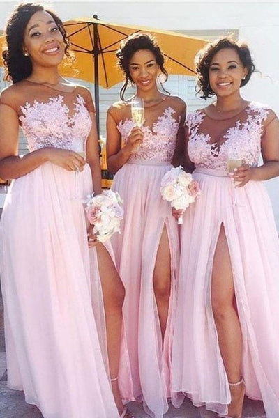 illusion-lace-chiffon-pink-bridesmaid-dresses-nignia