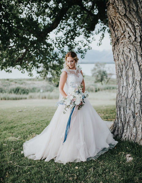 illusion-neckline-lace-bride-dress-with-tulle-skirt-2