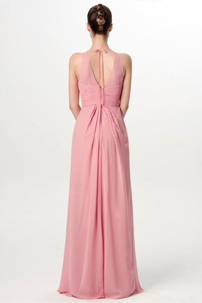 illusion-neckline-long-chiffon-bridesmaid-dresses