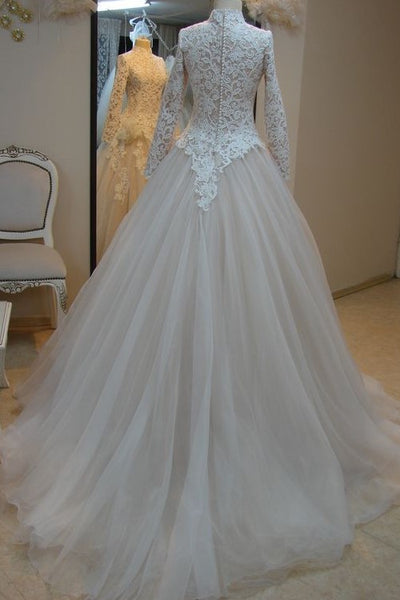 lace-high-neck-muslim-wedding-dresses-long-sleeves-1
