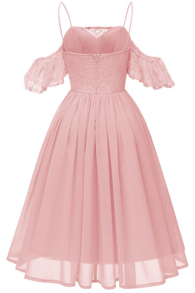 lace&chiffon-short-bridesmaid-dress-off-the-shoulder-1