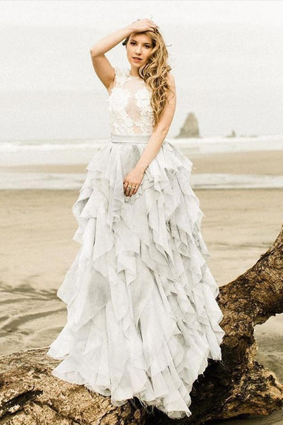 light-blue-ruffles-wedding-dresses-with-sheer-lace-bodice