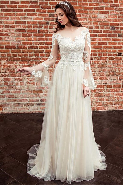 long-lace-sleeves-bride-dresses-with-see-through-neckline