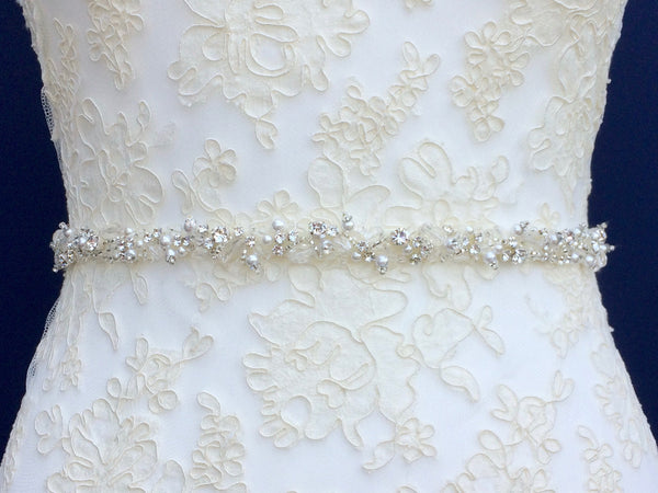 Wedding dress on sale belt with clasp