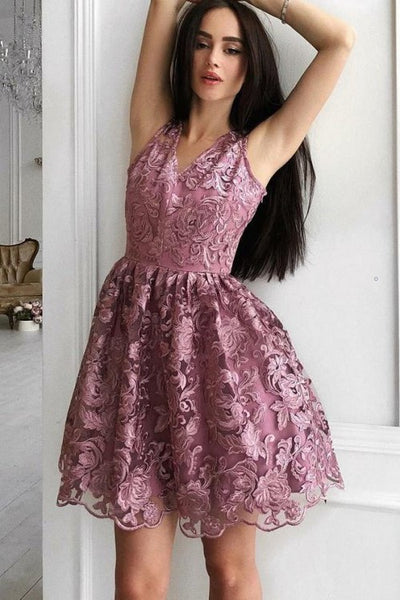 mauve-lace-short-homecoming-dresses-v-neckline-vestido-de-fiesta-1