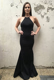 mermaid-style-simple-satin-black-formal-evening-dress