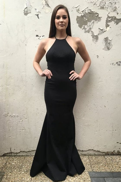 mermaid-style-simple-satin-black-formal-evening-dress
