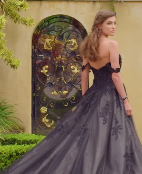 off-the-shoulder-black-wedding-gown-with-beaded-appliques-2