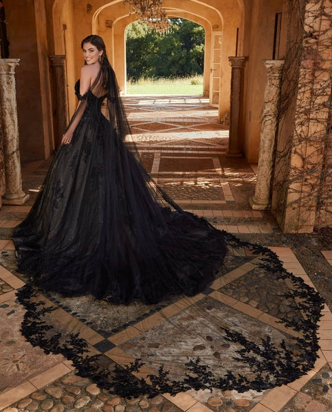 off-the-shoulder-black-wedding-gown-with-beaded-appliques-3