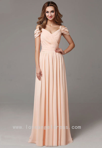 off-the-shoulder-chiffon-long-wedding-guests-dress