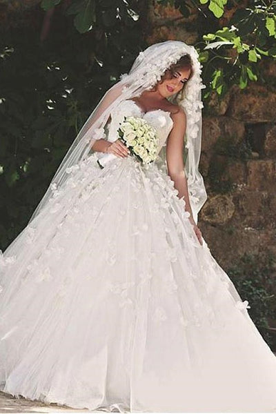 petal-flowers-strapless-ball-gown-wedding-dress-corset-back