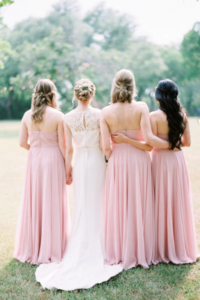 Pink boho bridesmaid dress hotsell
