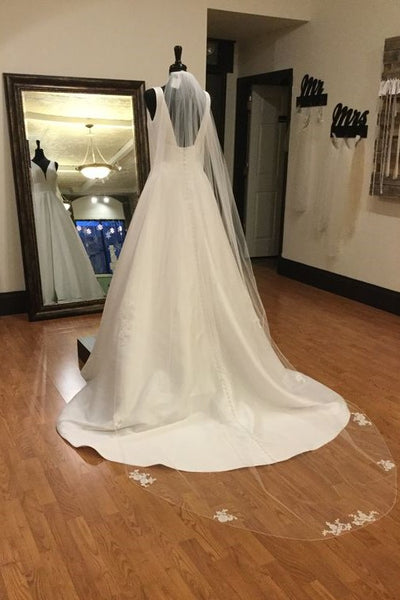 plunging-a-line-satin-wedding-gown-with-small-train-1