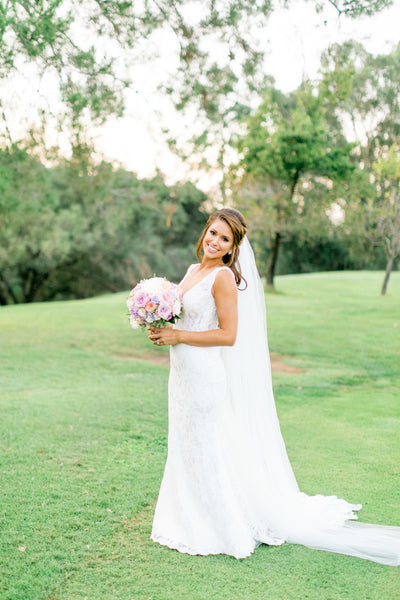 plunging-v-neckline-lace-wedding-dress