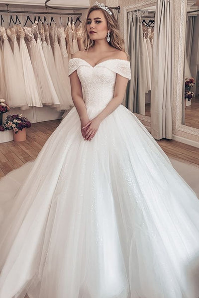 Princess Ivory Crystals Wedding Dresses ...