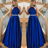 rhinestones-a-line-royalblue-satin-long-prom-dresses