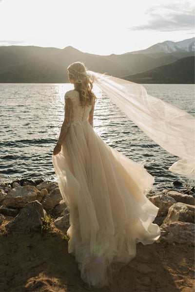 romantic-champagne-wedding-dress-with-lace-long-sleeves-1